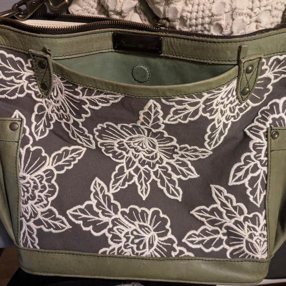 Nena & Co. Green Leather Backpack Strap - Picture 2 of 7